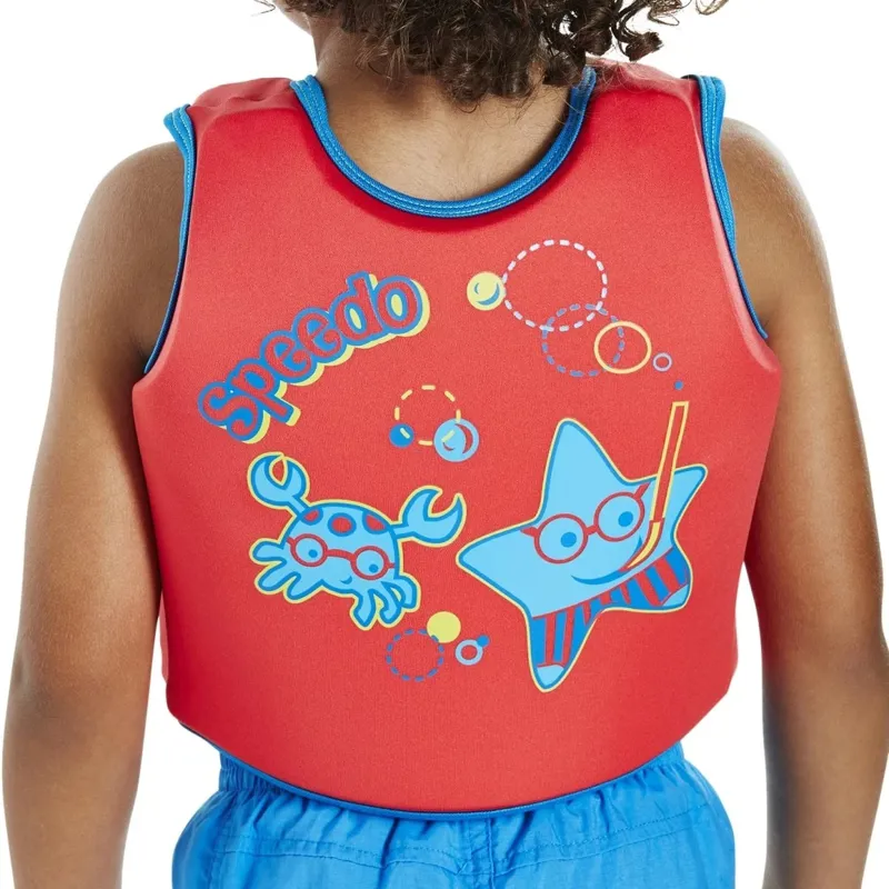 Speedo Sea Squad Vest - Red/Blue-2